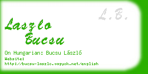 laszlo bucsu business card