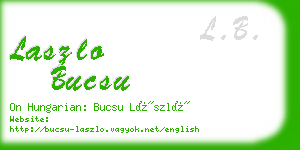 laszlo bucsu business card